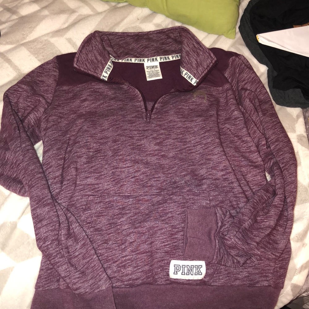 PINK Quarter Zip Size S